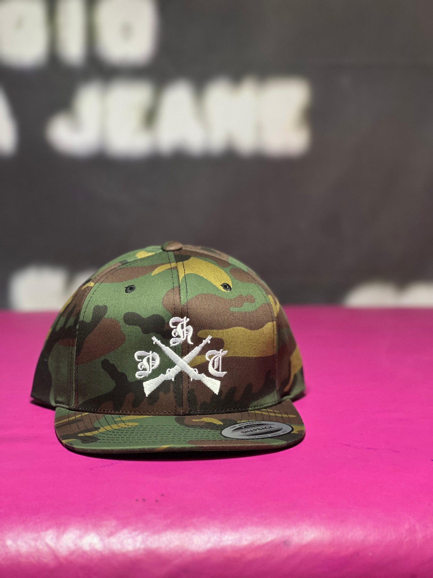 phc camo snapback hat